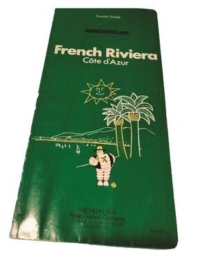 French Rivera Cote d Azur Green Tourist Guide Michelin  1983 Paperback